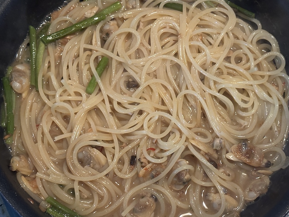 完成したパスタ