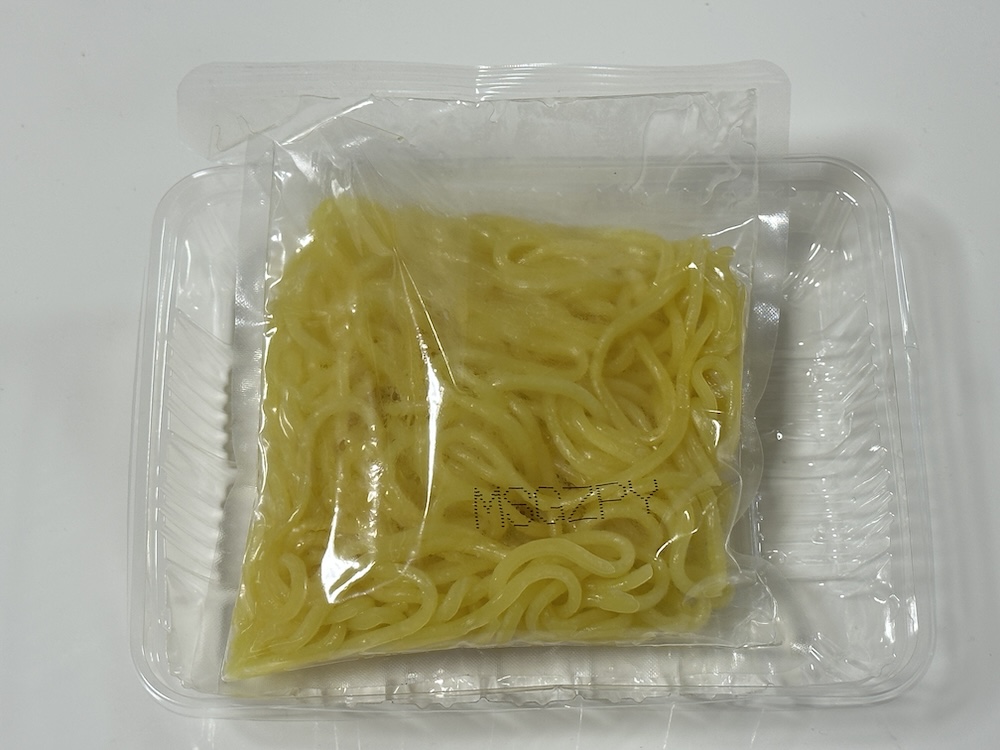 温めた麺