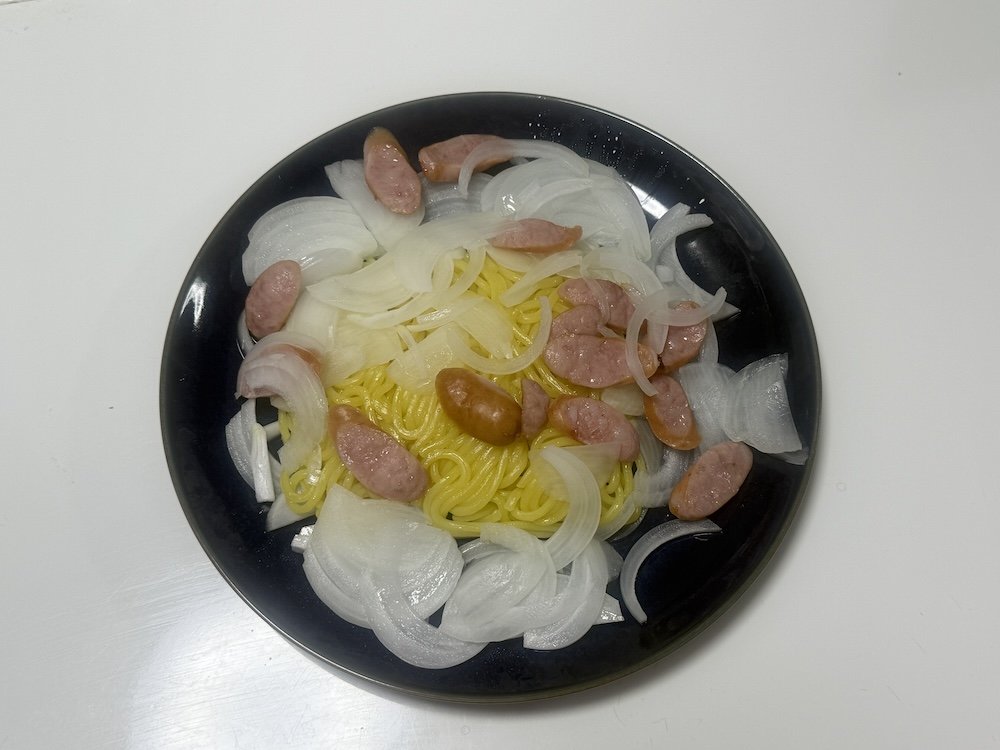 チンした焼きそば