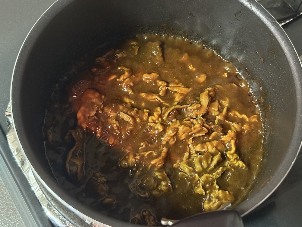 温めたカレー