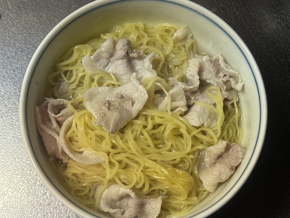 麺と豚バラ
