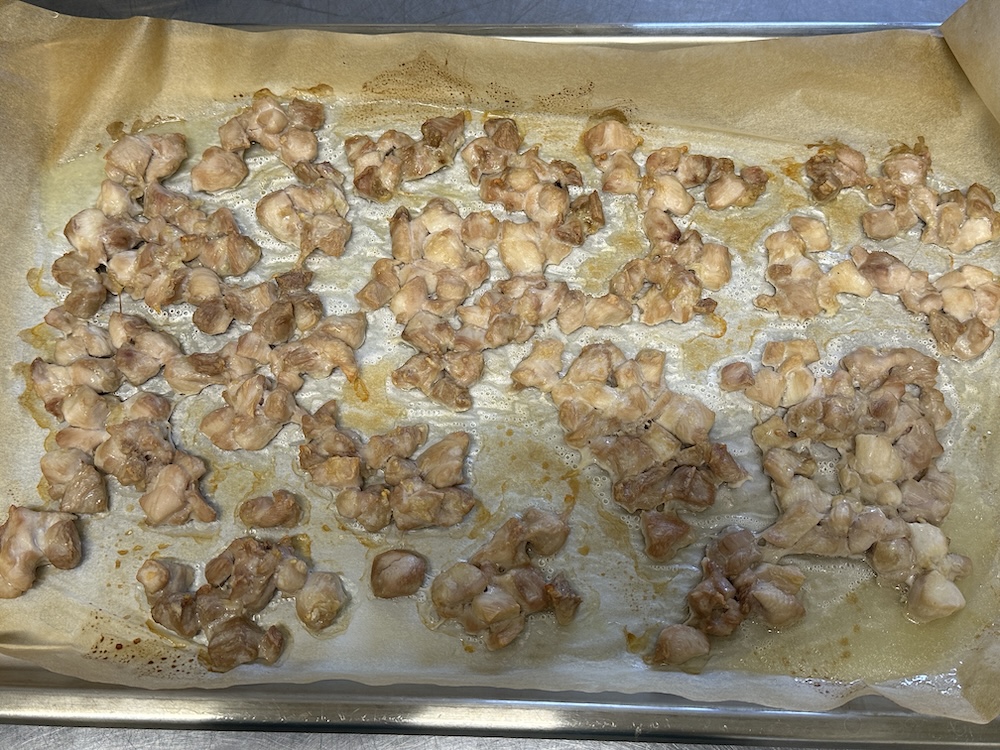 焼いた鶏肉