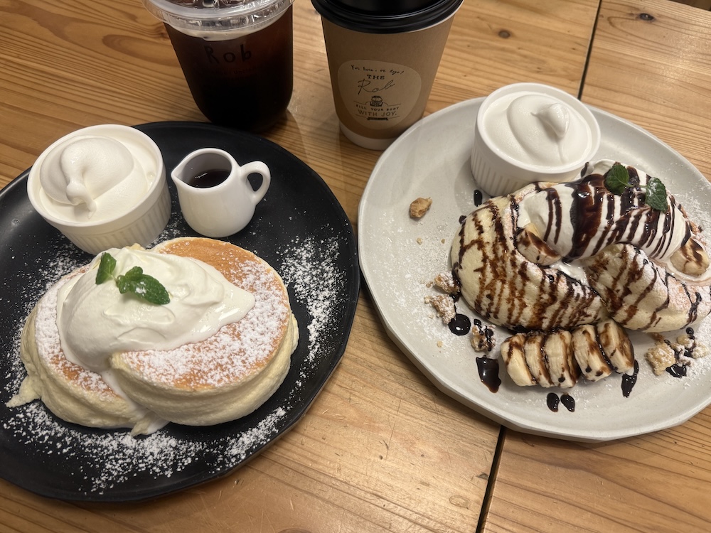 コーヒーとパンケーキ