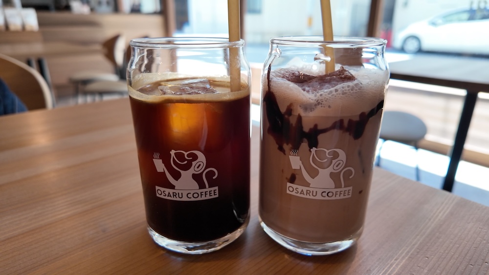 アメリカーノとチョコドリンク