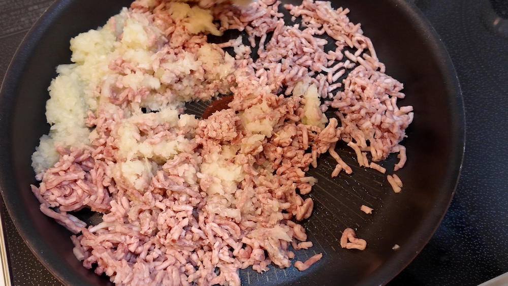 ミンチと玉ねぎ