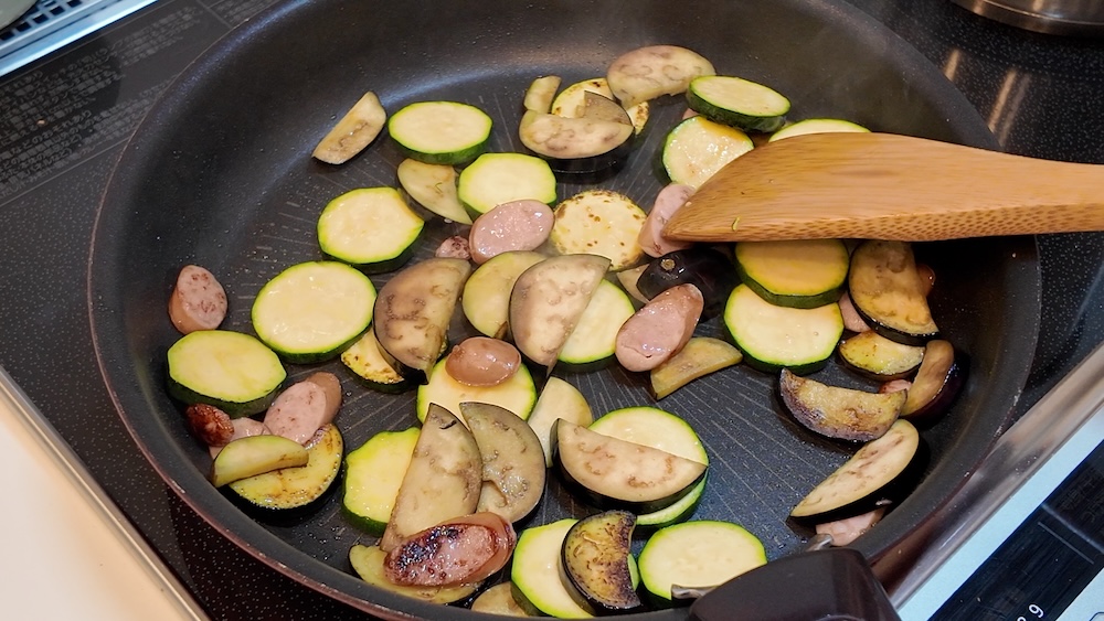 炒めた野菜